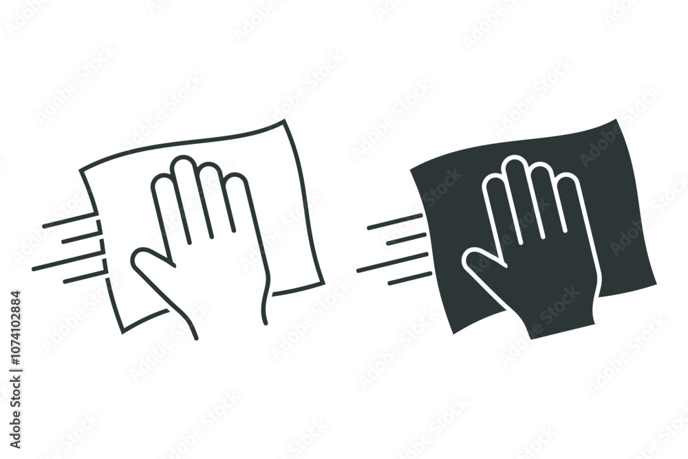Cleaning cloth icon symbol. Illustration vector Cleaning cloth icon symbol. Illustration vector