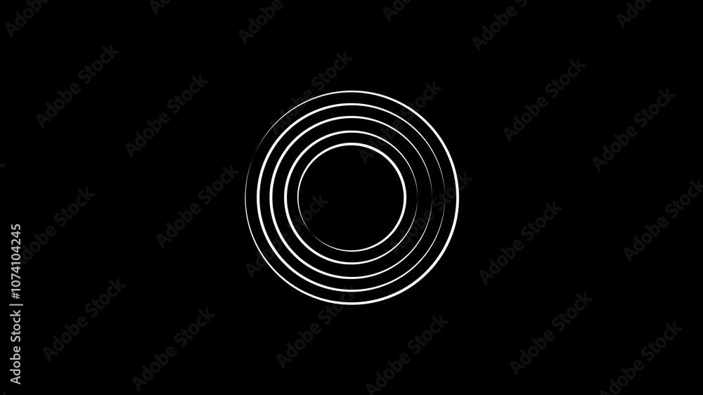 Rotating circle Looping animation. Multiple spinning concentric circles on black background. Rotating circle Looping animation. Multiple spinning concentric circles on black background.