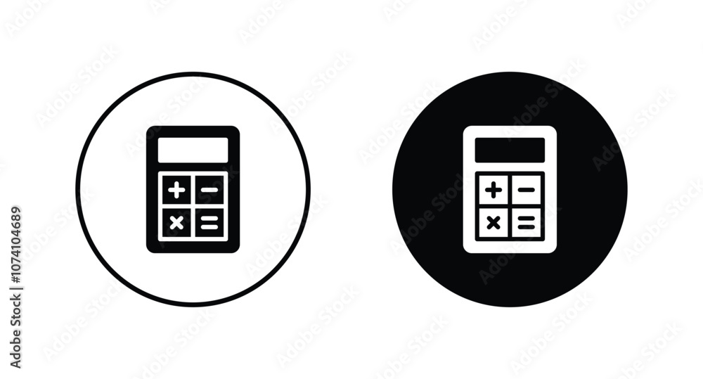 Calculator icon set vector Calculator icon set vector