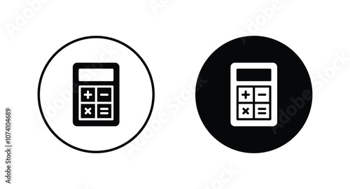 Calculator icon set vector