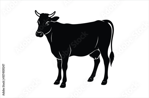 cow vector,  icon vector illustration, cow silhouette of a cow isolated on a white background, eps, png, svg,  vector,