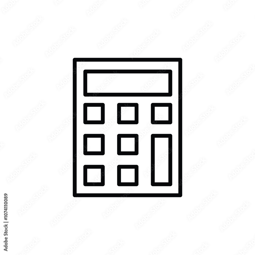 calculator icon vector design outline style calculator icon vector design outline style