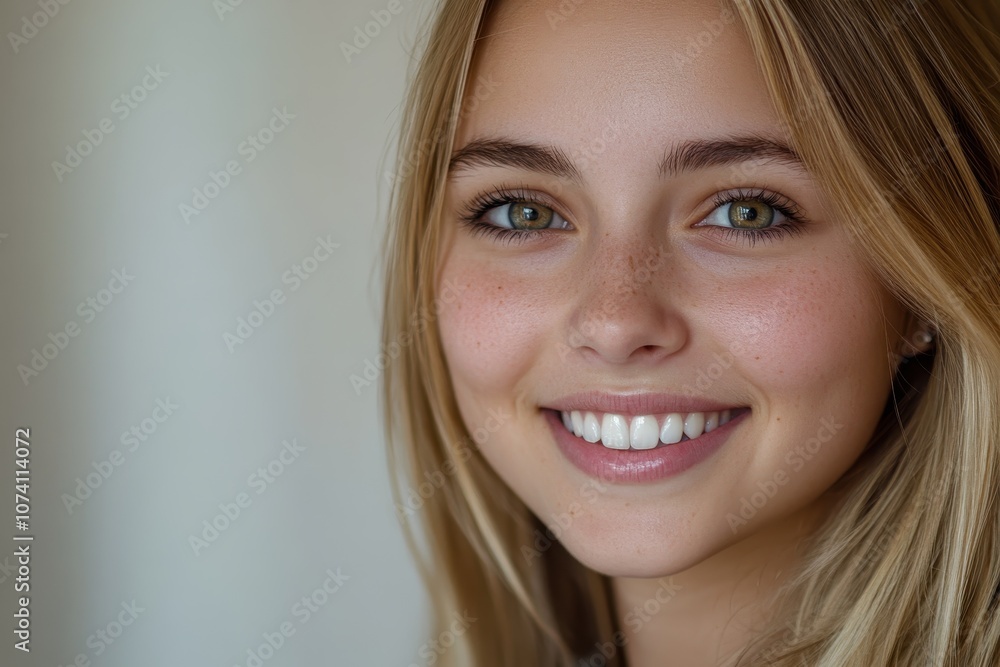 Young professional smiling in a close up Young professional smiling in a close up