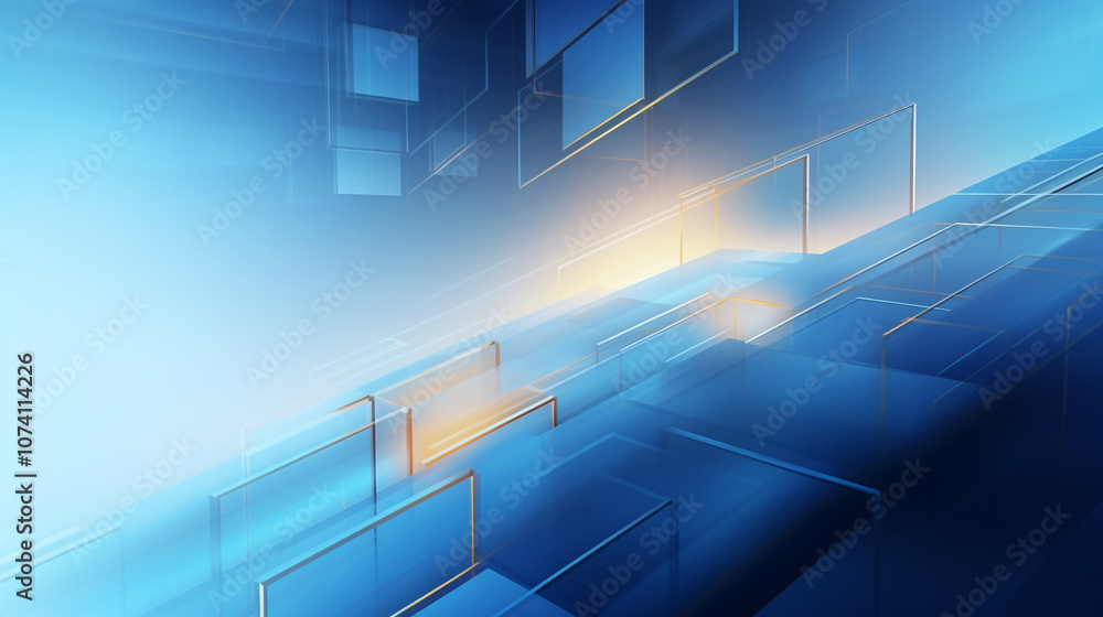 Blue light glow futuristic technology background with organic motion, abstract square Blue Wide screen webpage or business presentation abstract background. Blue light glow futuristic technology background with organic motion, abstract square Blue Wide screen webpage or business presentation abstract background.