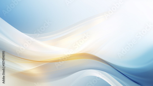 A gold and white wave with a gold and white background, Clean and elegant white backdrop with intricate paper cut designs, highlighted by luxurious golden lines