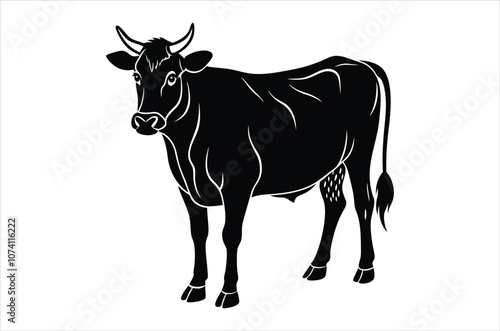 cow vector,  icon vector illustration, cow silhouette of a cow isolated on a white background, eps, png, svg,  vector,