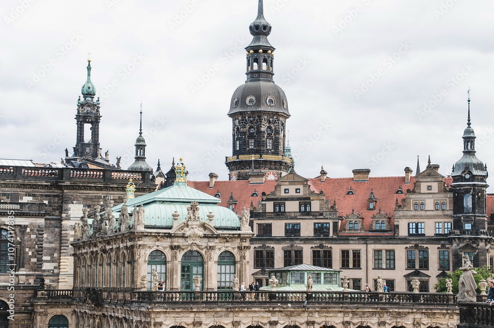 Naklejka premium Dresden city view