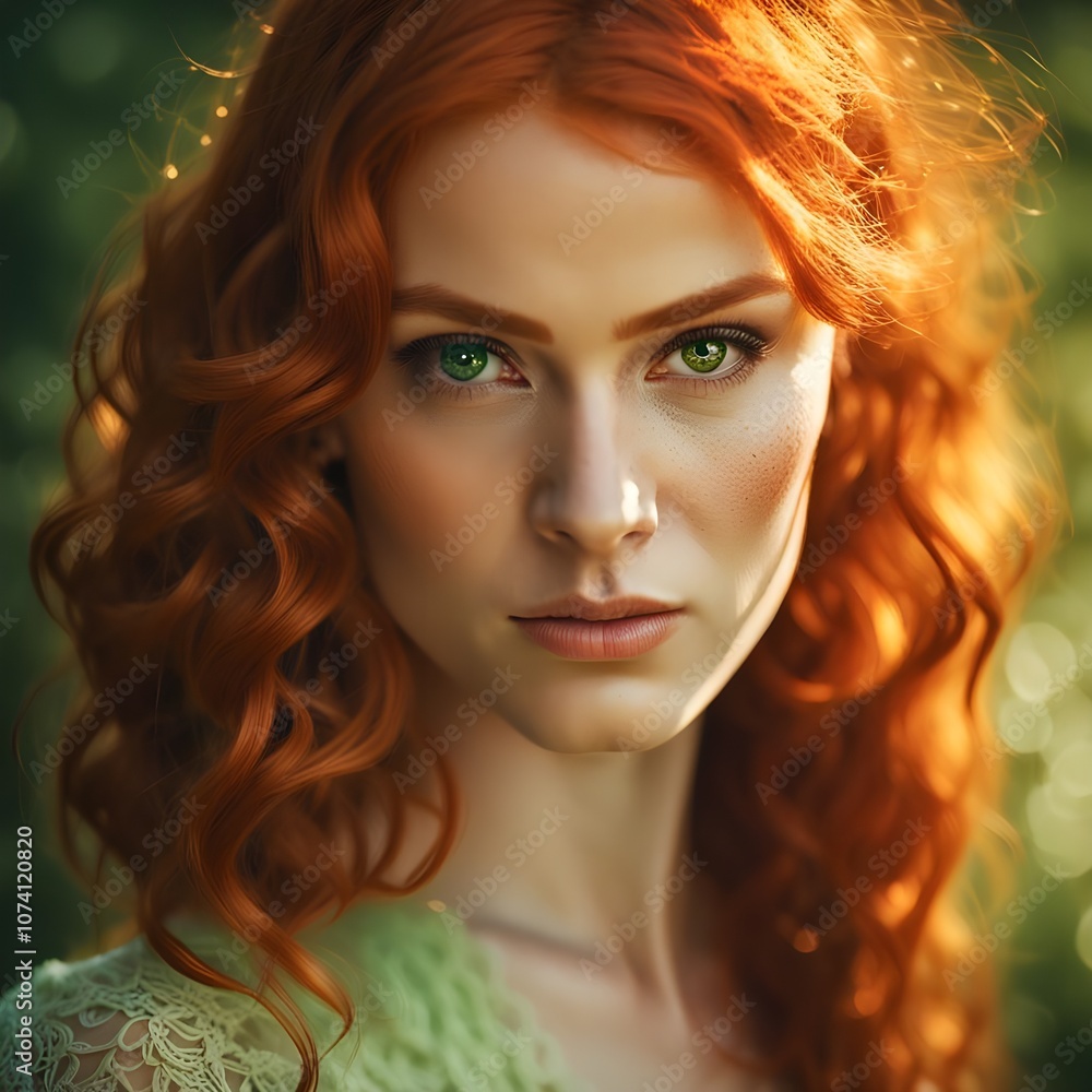 portrait of a woman with red hair portrait of a woman with red hair