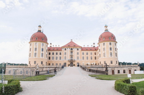 Moritzburg castle with the park in summer photo