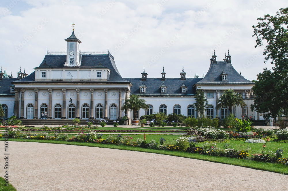 Pilnitz palace and park in summer Pilnitz palace and park in summer