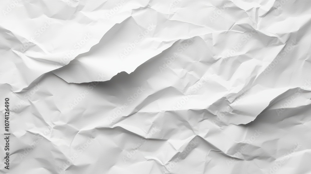 A close-up view of crumpled white paper, showcasing various textures and folds that create a dynamic visual effect. A close-up view of crumpled white paper, showcasing various textures and folds that create a dynamic visual effect.