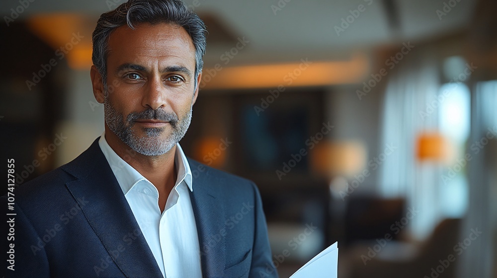Stylish indian man poses confidently in elegant suit Stylish indian man poses confidently in elegant suit