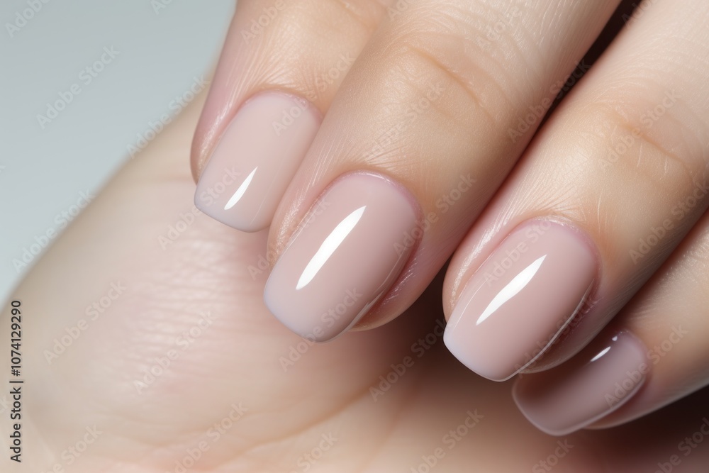 Women's beige nails image Women's beige nails image