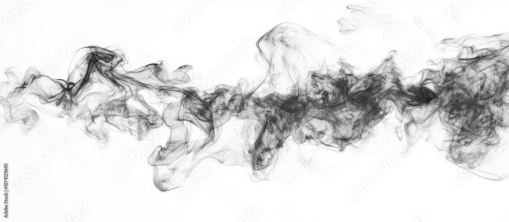 Obraz premium Smoke On White Background