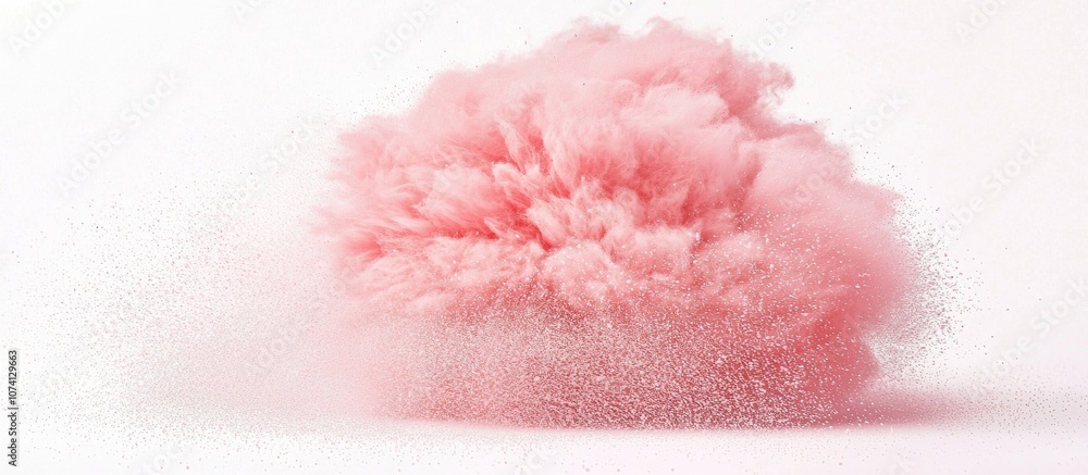 Fototapeta premium Powder Puff On White Background