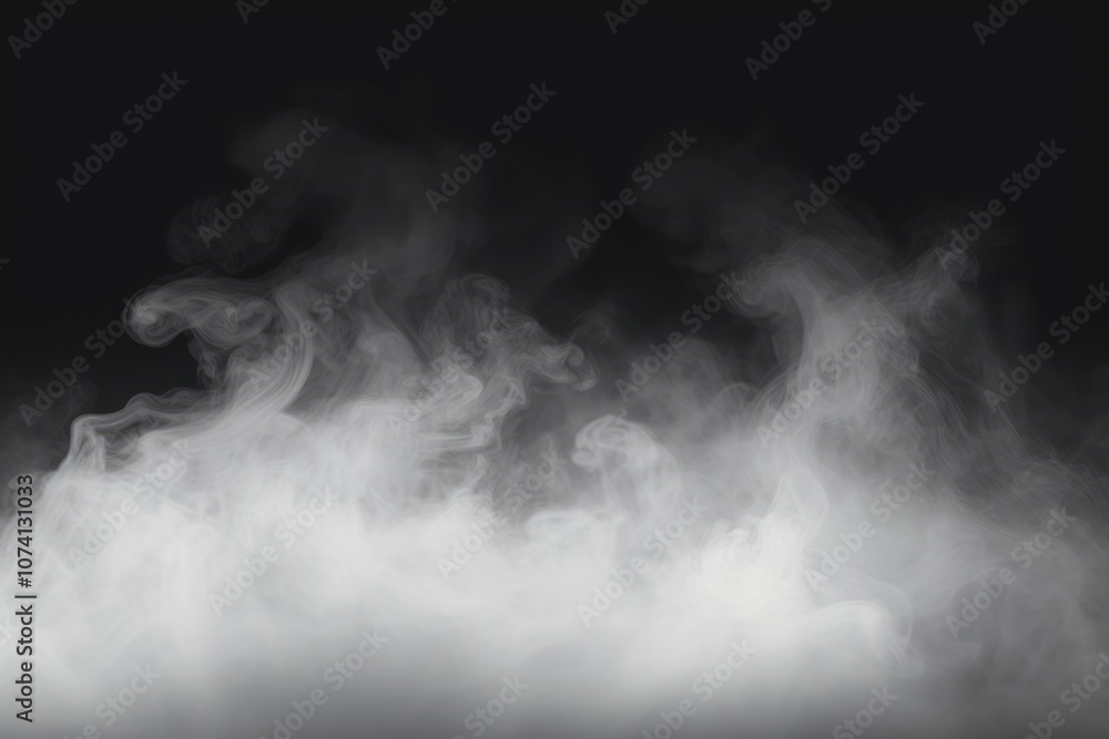 Smoke border, black background, image Smoke border, black background, image