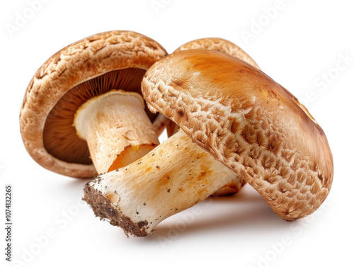 fresh mushroom isolated on white background photo