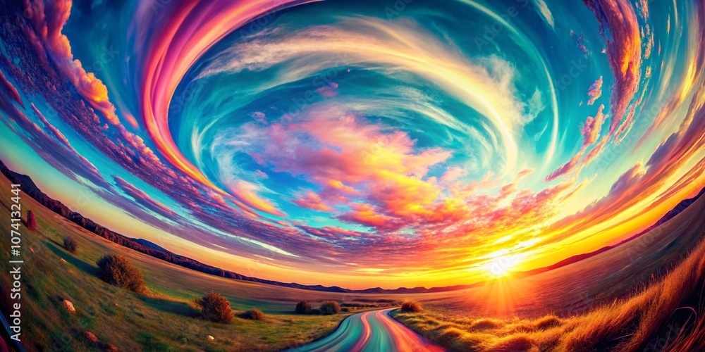 Psychedelic Abstract Background with Swirling Pastel Colors Captured with Fisheye Lens in Midday Sun, Enhanced by Cross-Processed Film for Unique Trippy Aesthetic Psychedelic Abstract Background with Swirling Pastel Colors Captured with Fisheye Lens in Midday Sun, Enhanced by Cross-Processed Film for Unique Trippy Aesthetic