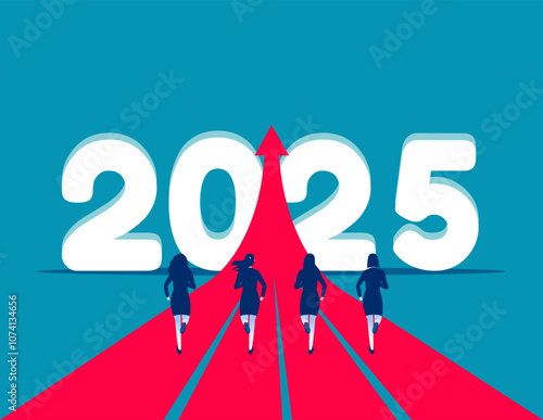 People running to 2025. Start up a new to goal