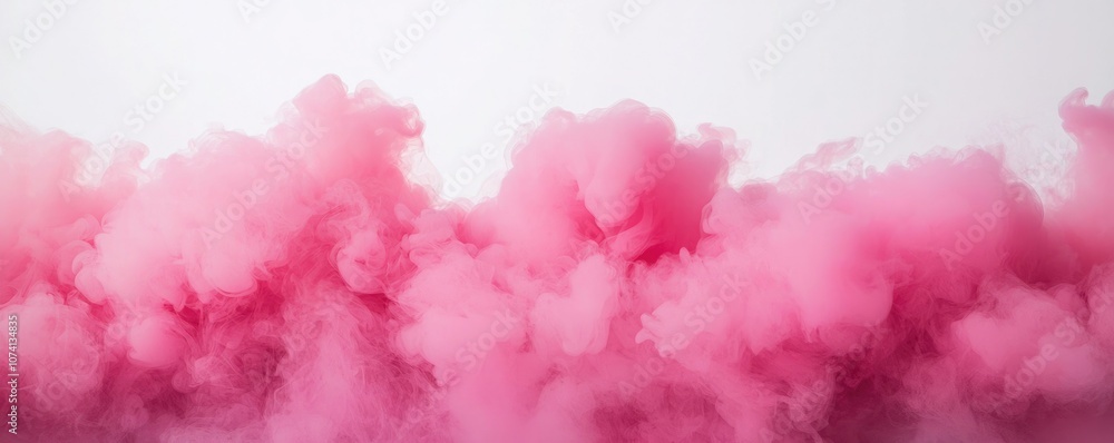A soft, vibrant pink cloud floats against a bright backdrop, creating a dreamy and whimsical atmosphere. A soft, vibrant pink cloud floats against a bright backdrop, creating a dreamy and whimsical atmosphere.