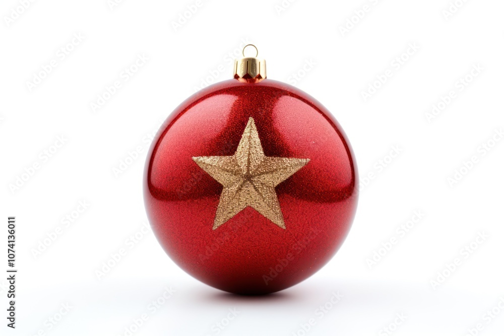 Christmas ball red white background illuminated. Christmas ball red white background illuminated.