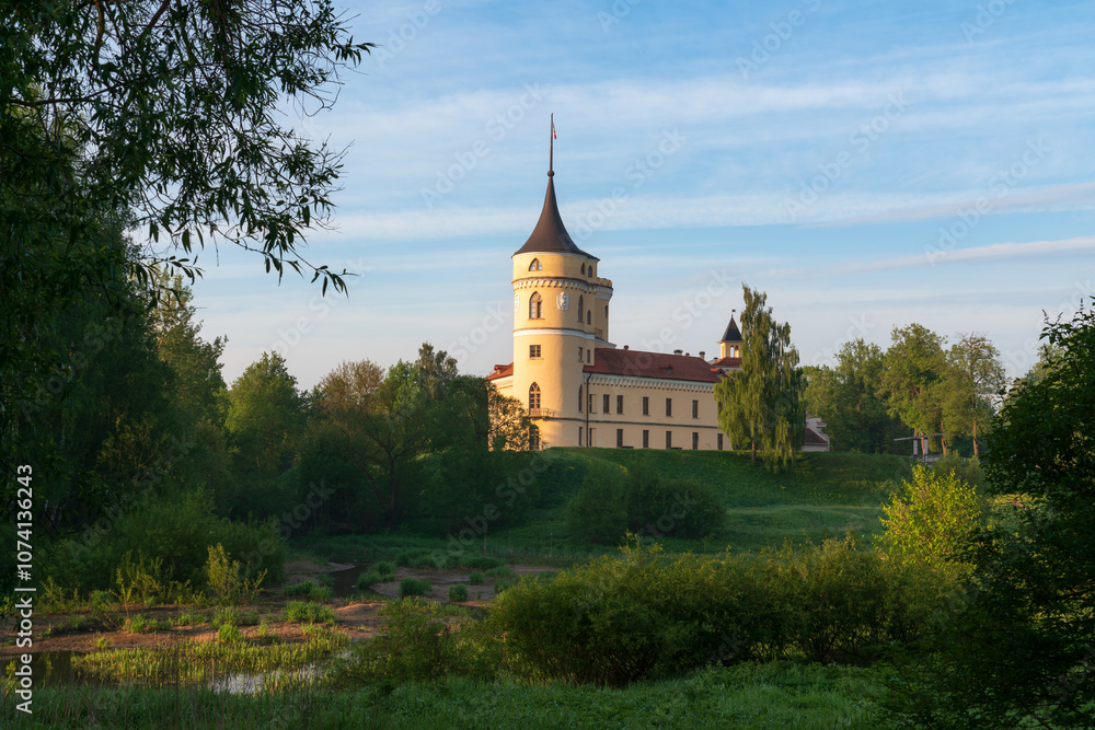 View of the Castle of the Russian Emperor Paul I - Marienthal (BIP fortress) on a sunny summer day, Pavlovsk, Saint Petersburg, Russia View of the Castle of the Russian Emperor Paul I - Marienthal (BIP fortress) on a sunny summer day, Pavlovsk, Saint Petersburg, Russia
