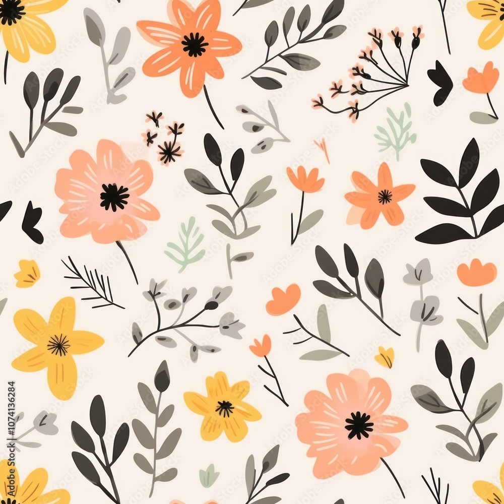 Daily flower pattern backgrounds plant. Daily flower pattern backgrounds plant.
