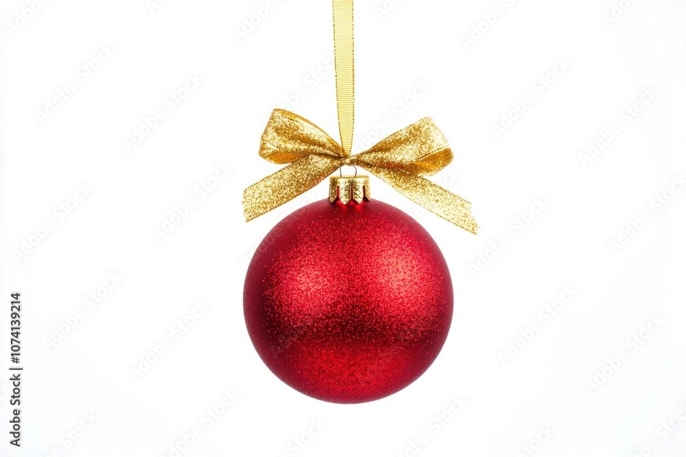 Red Christmas ball christmas hanging ribbon. Red Christmas ball christmas hanging ribbon.