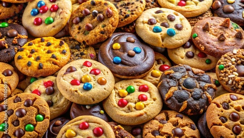 Wallpaper Mural Deliciously Baked Cookies with Toppings and Textures on Light Surface for Sweet Treat Lovers Torontodigital.ca
