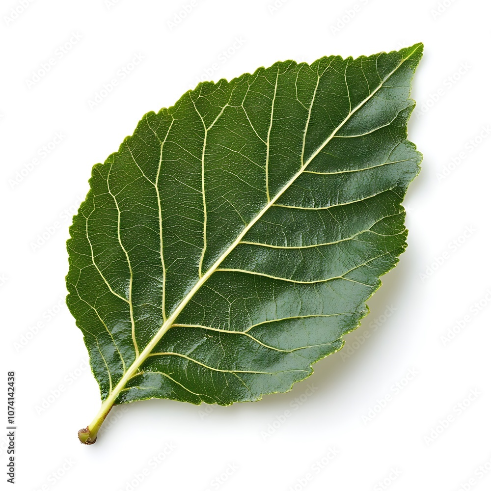 Alnus glutinosa isolated on a with a white background, close up Alnus glutinosa isolated on a with a white background, close up