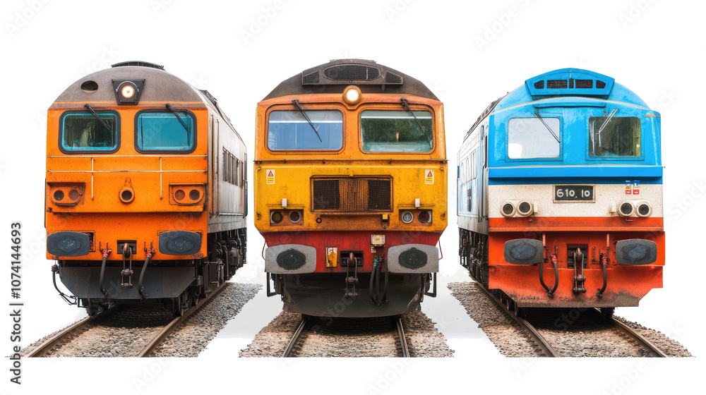 Collection of Trains and Locomotives on a Transparent Background Generative AI Collection of Trains and Locomotives on a Transparent Background Generative AI