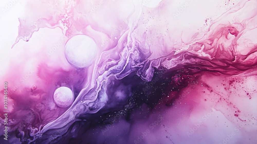 A mesmerizing fusion of precise vector space elements and organic watercolor textures, Crisp outlines of planets and constellations blend seamlessly with swirling nebulae of bleeding pigments, This A mesmerizing fusion of precise vector space elements and organic watercolor textures, Crisp outlines of planets and constellations blend seamlessly with swirling nebulae of bleeding pigments, This