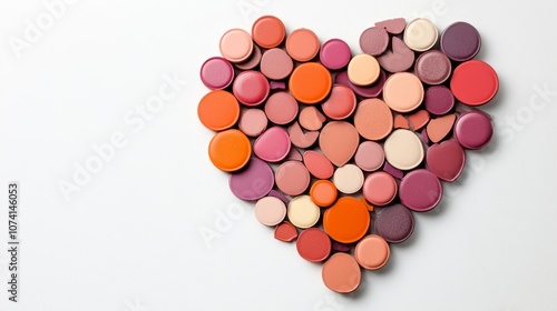 Heart Shaped Makeup Palette Colorful Eyeshadows Blushes