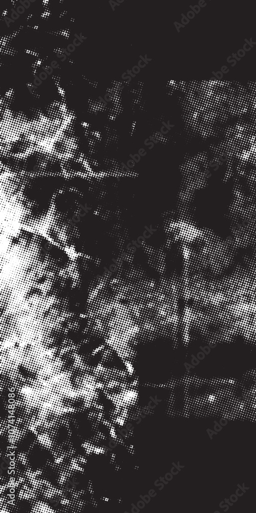 Obraz premium HALFTONE BLACK AND WHITE BACKGROUND COVER 