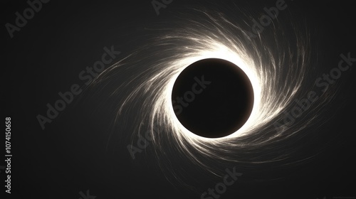 Illustration depicting a black hole set against a dark backdrop