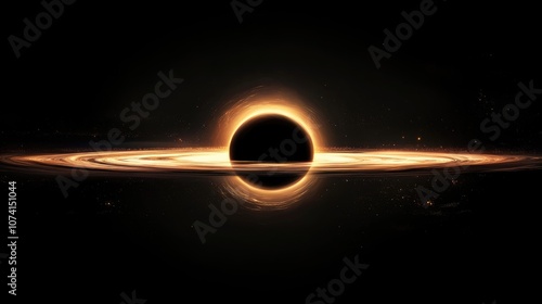 Illustration depicting a black hole set against a dark backdrop