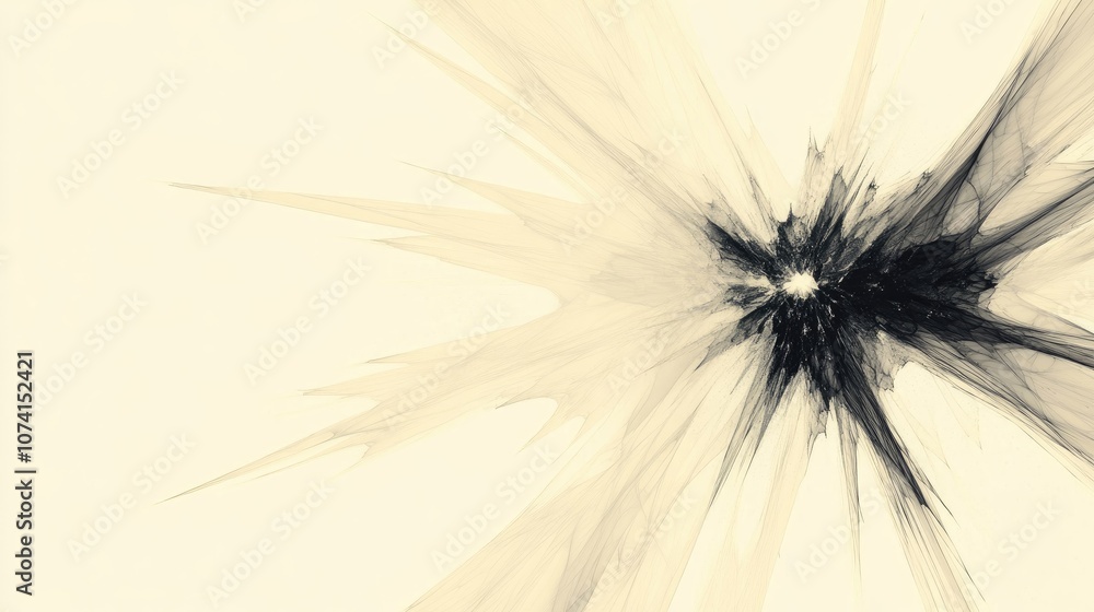 Obraz premium Abstract cream background featuring an explosive star design