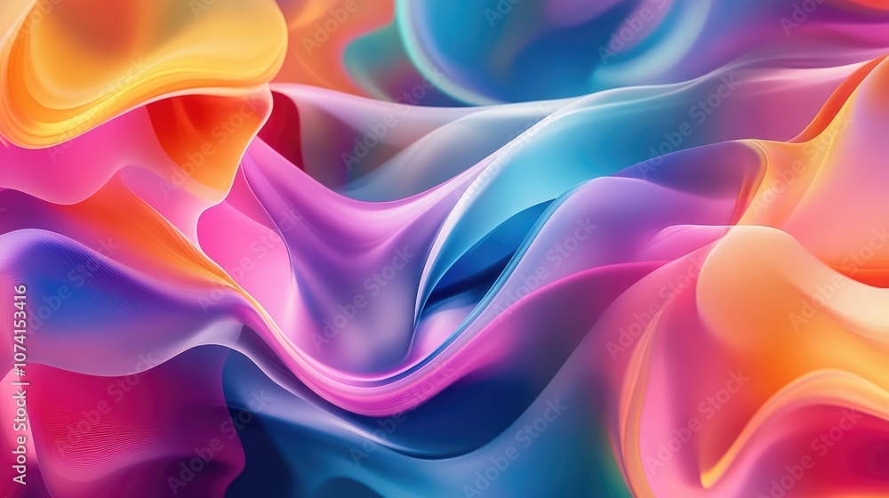Obraz premium Abstract background with smooth gradients and dynamic shapes in a vibrant color palette