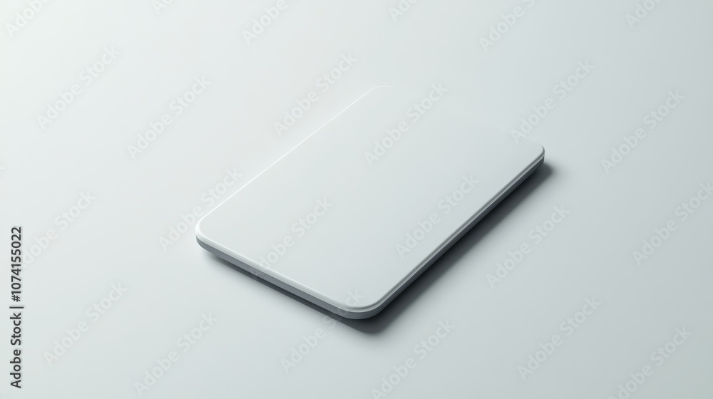 Blank 3D rendered credit card mockup on a white background Blank 3D rendered credit card mockup on a white background