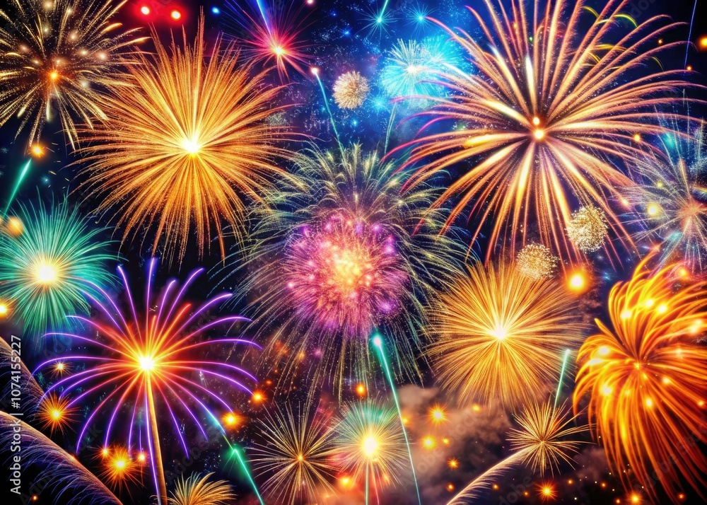 Stunning Macro Photography of Bright Fireworks Bursting in a Night Sky, Vivid Colors and Explosive Patterns Captured in Detail for Festivals and Celebrations Stunning Macro Photography of Bright Fireworks Bursting in a Night Sky, Vivid Colors and Explosive Patterns Captured in Detail for Festivals and Celebrations