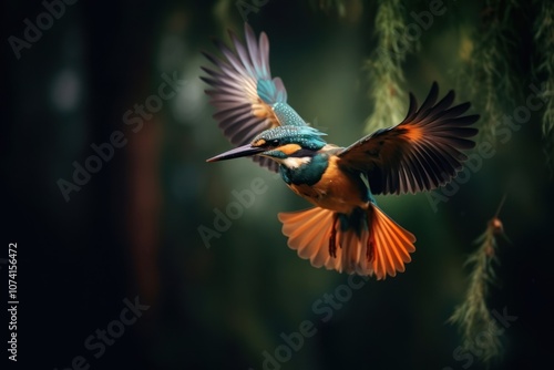 Flying bird kingfisher wildlife.