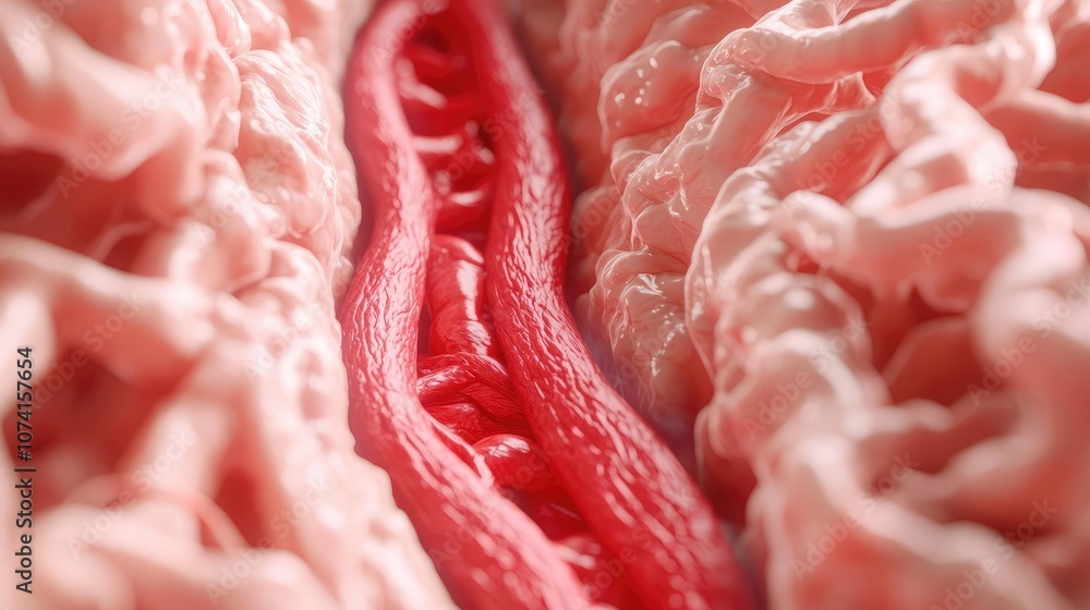 Close-up of intricate biological tissue showing detail and texture. Close-up of intricate biological tissue showing detail and texture.