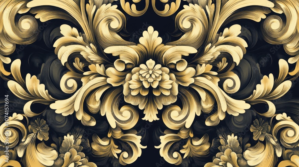 Ornate graphic design featuring elegant curls Ornate graphic design featuring elegant curls