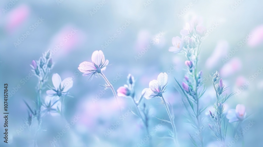 Obraz premium Soft Blue Spring Light Blur Background
