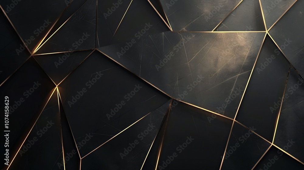 Abstract Gold Lines on Black Textured Background Abstract Gold Lines on Black Textured Background
