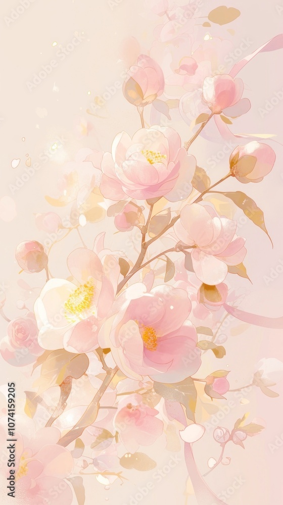 Flowers wallpaper graphics blossom pattern. Flowers wallpaper graphics blossom pattern.