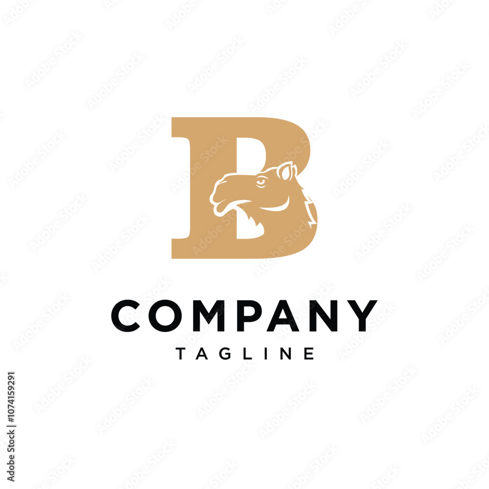 Letter B Camel logo icon vector Letter B Camel logo icon vector