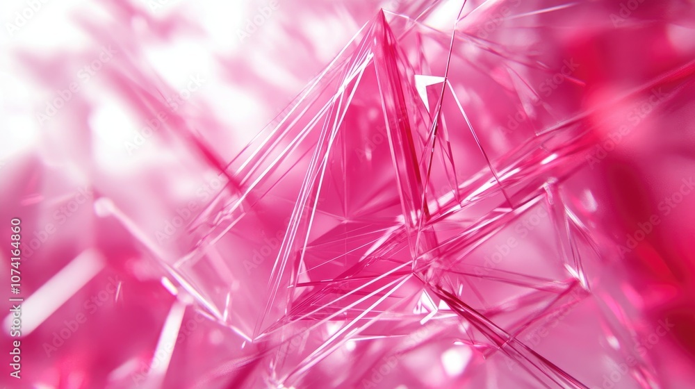 Abstract polygonal background with minimalist lines and plexus Digital illustration featuring pink geometric triangles Abstract polygonal background with minimalist lines and plexus Digital illustration featuring pink geometric triangles