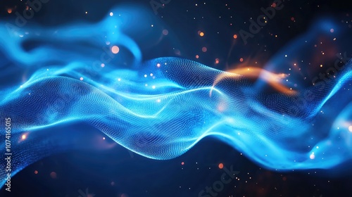 Abstract background featuring blue fire and smoke effects