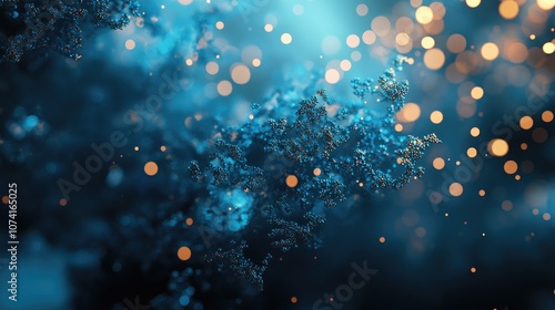 Abstract Background Featuring Blue Particles